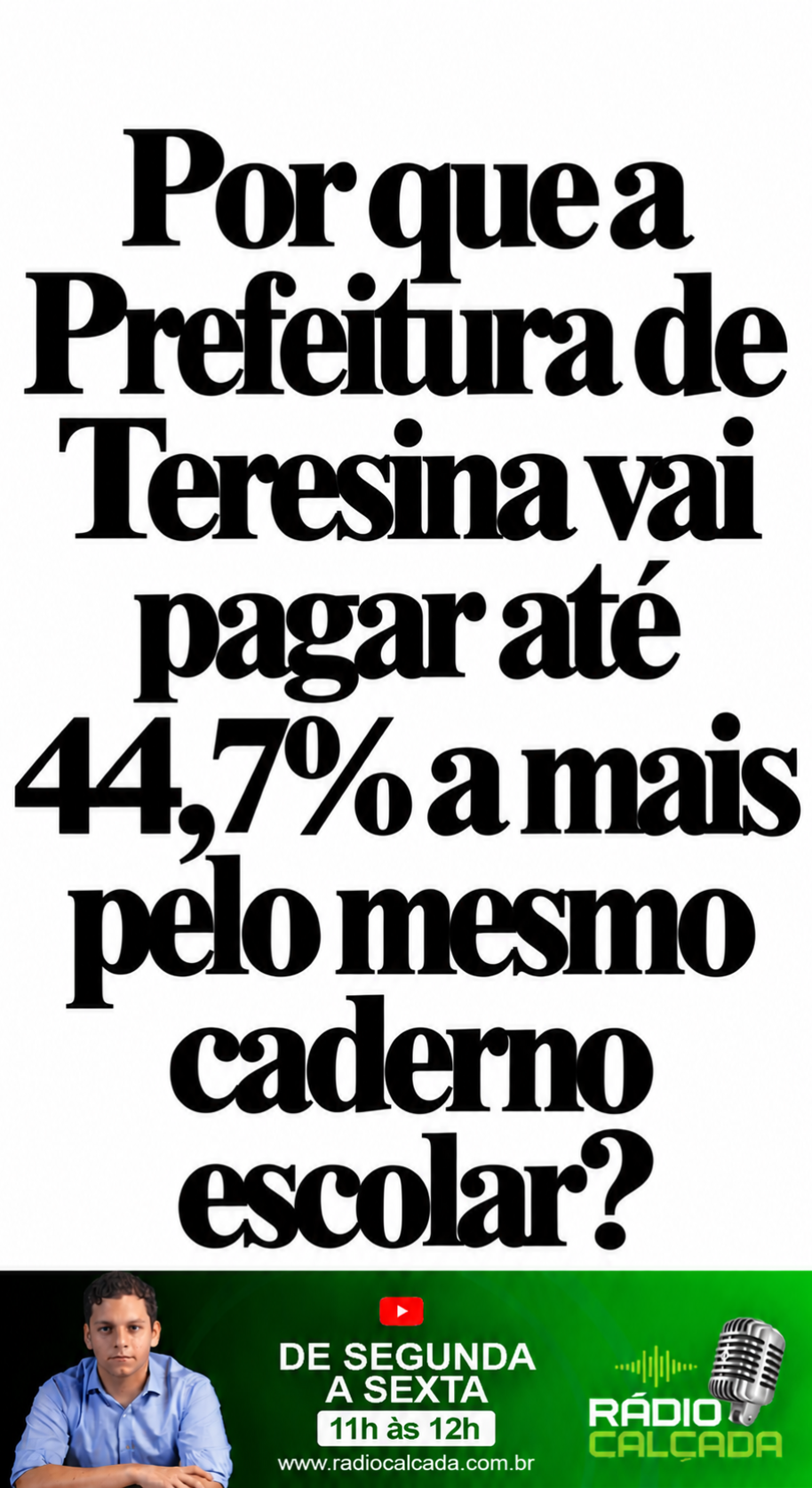 Capa Editorial da Rádio Calçada Capa Editorial da Rádio Calçada