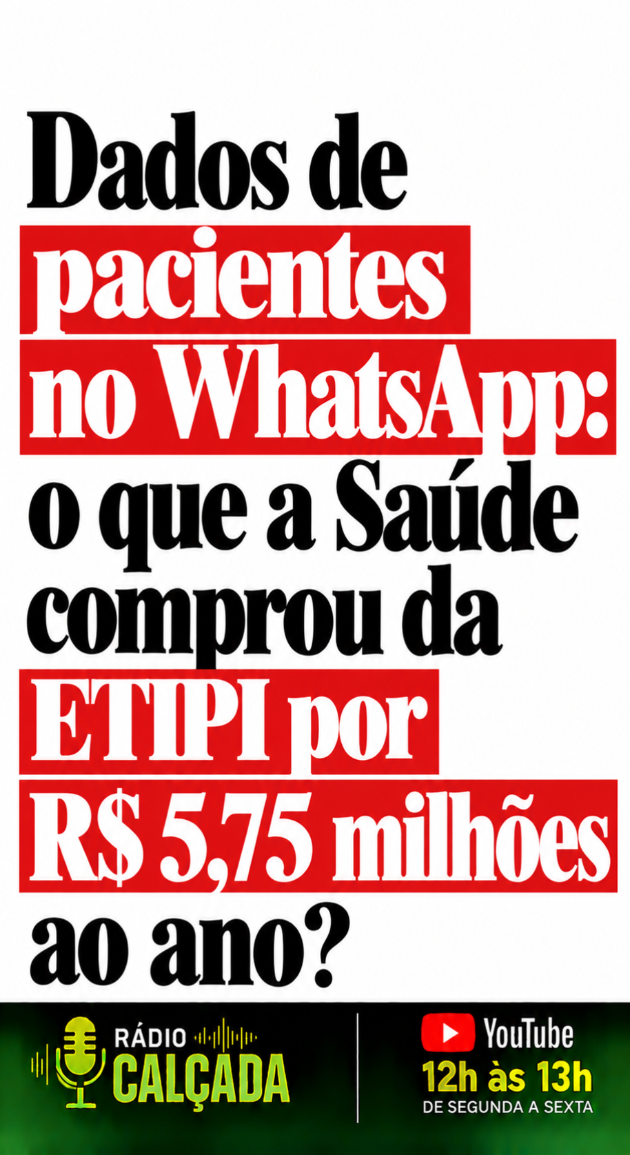 Dados de Pacientes no WhatsApp
