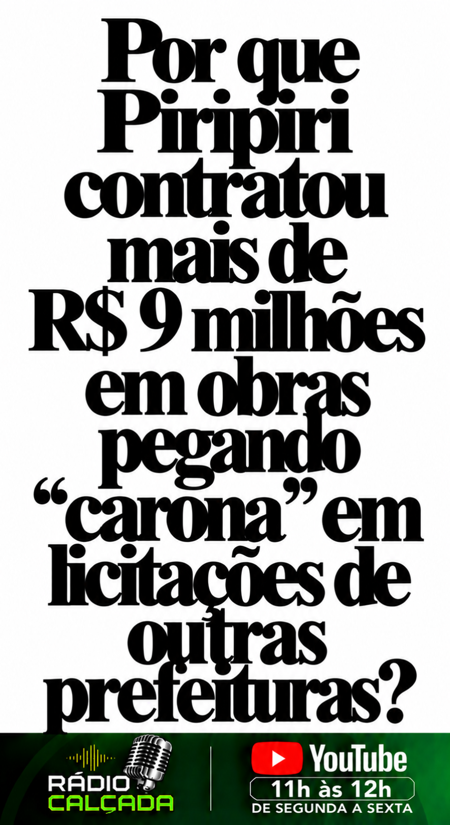 Denúncia sobre obras e licitações em Piripiri Denúncia sobre obras e licitações em Piripiri