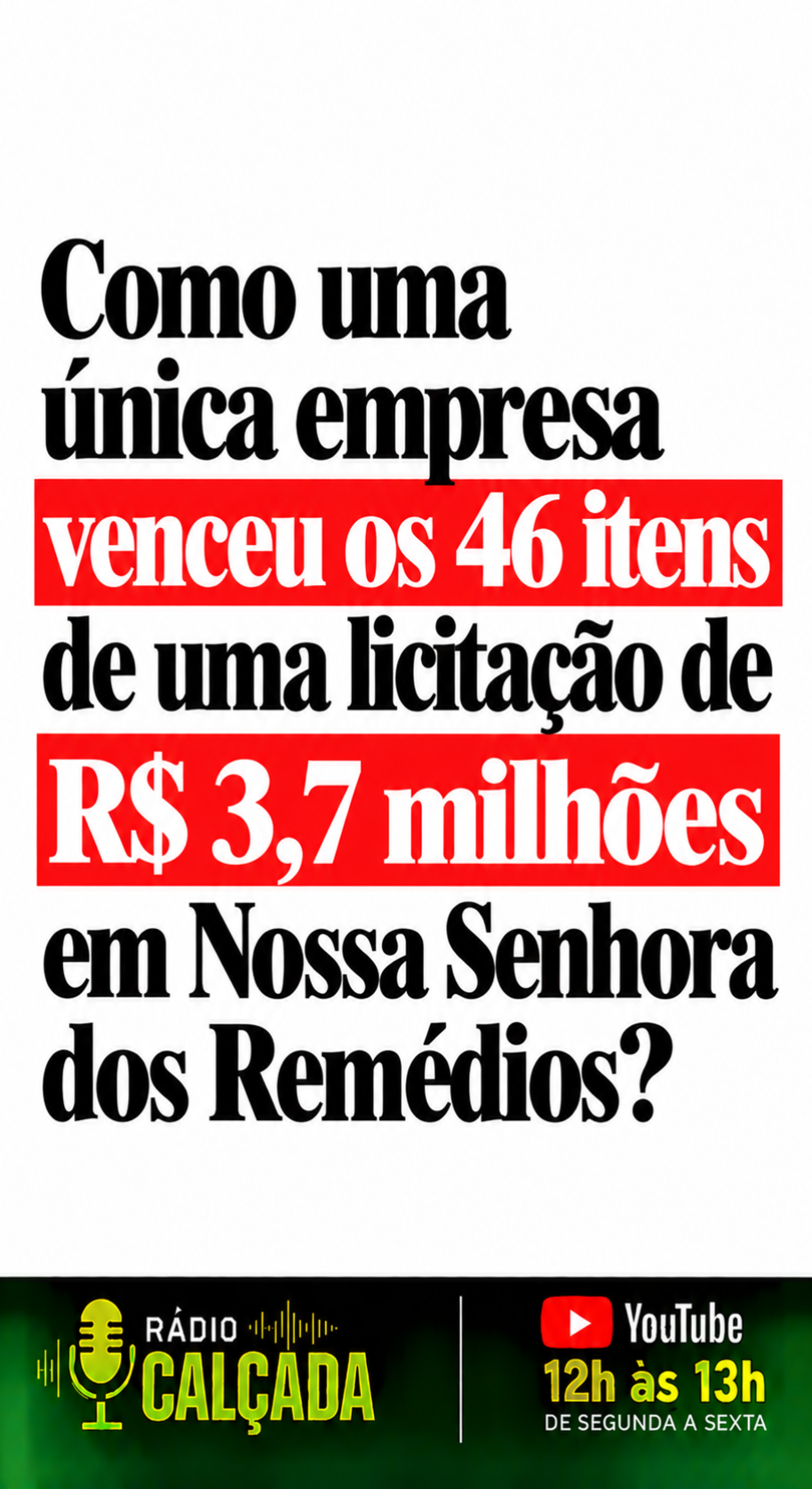 Licitação de R$ 3,7 Milhões em Debate