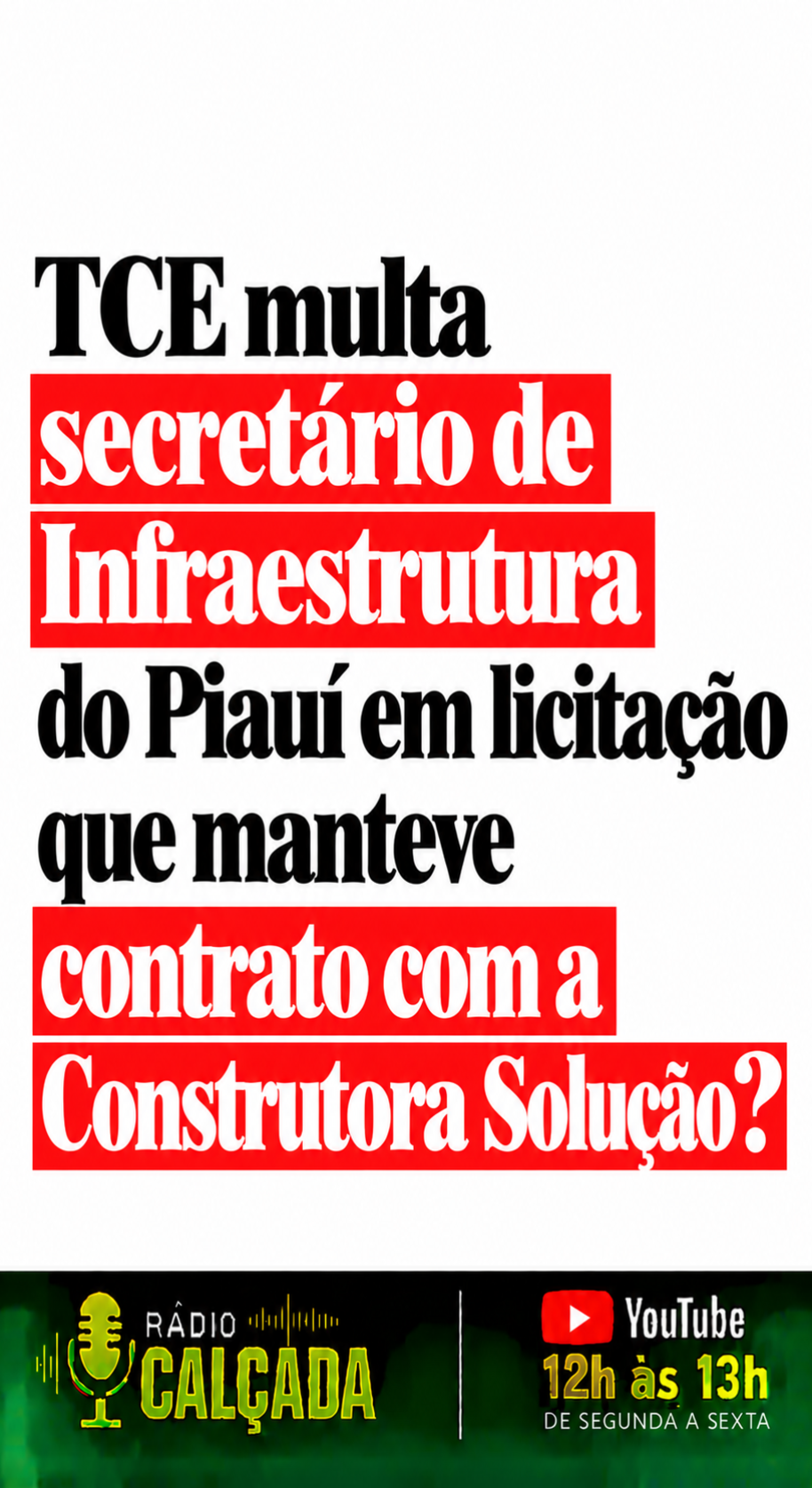 Manchete Editorial do Piauí