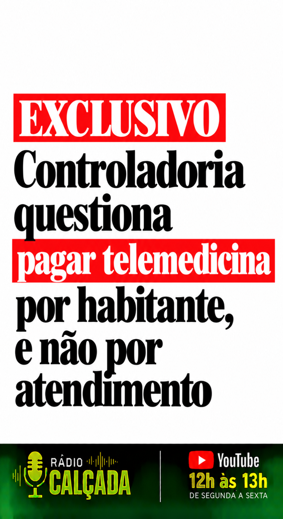 Manchete Exclusiva Sobre Telemedicina