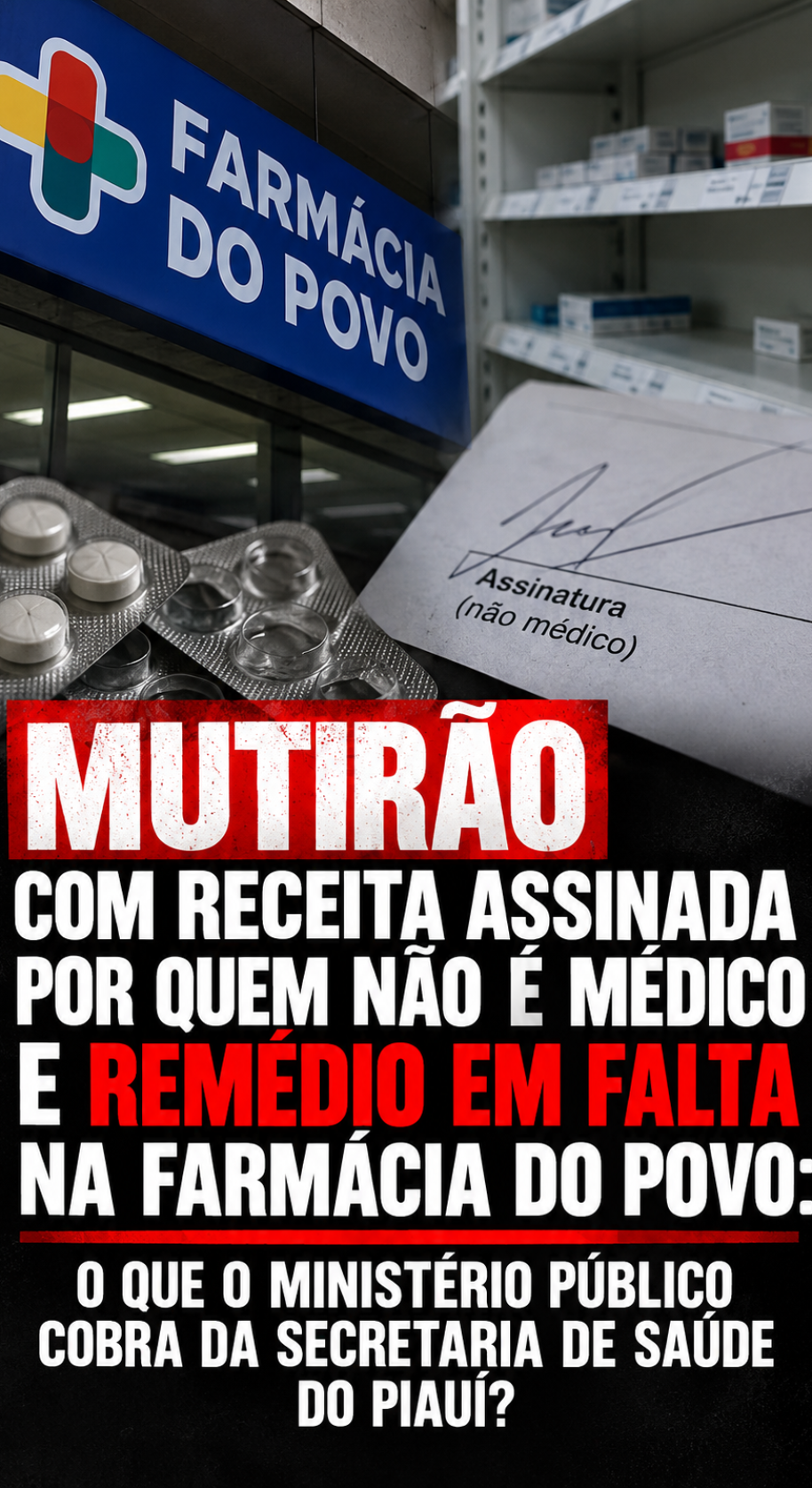 Mutirão e remédios em falta Mutirão e remédios em falta
