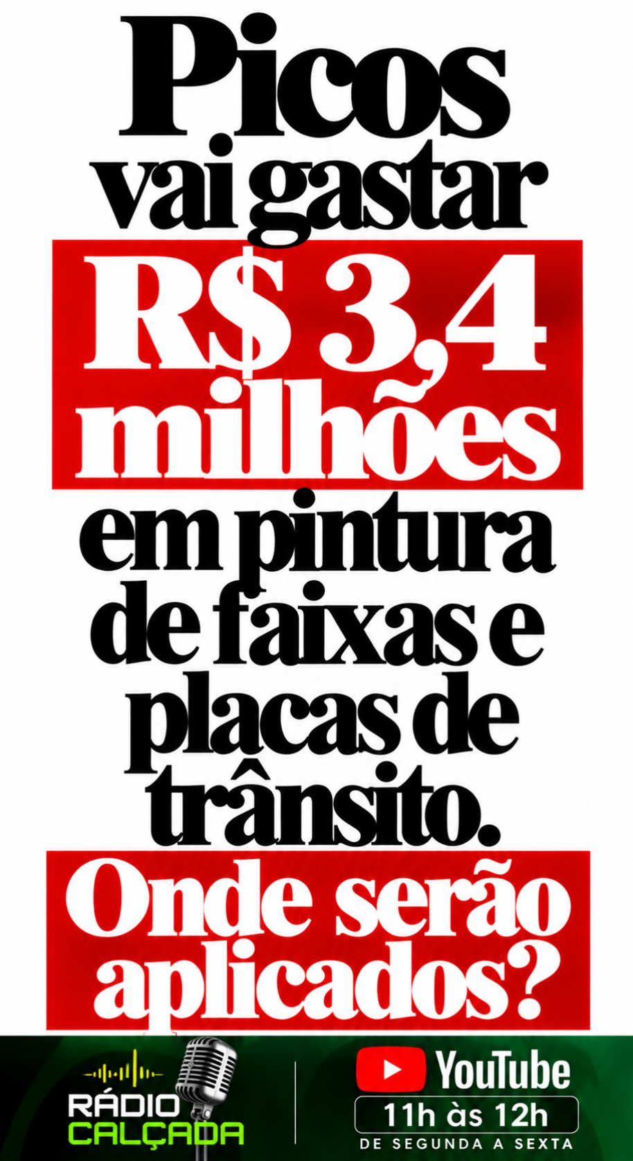 Picos investe R$ 3,4 milhões em trânsito Picos investe R$ 3,4 milhões em trânsito
