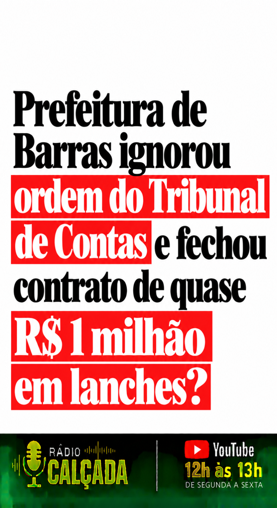 Prefeitura Ignora Tribunal por R$ 1 Milhão